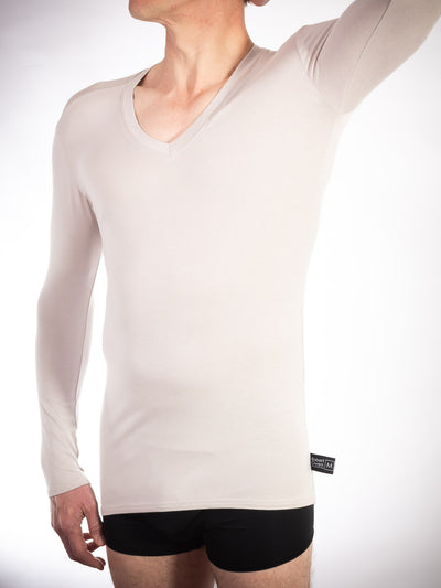 Long Sleeve V-Neck Undershirt (Bamboo)