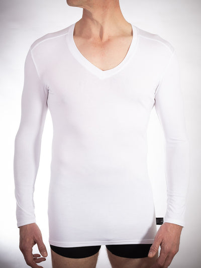 Long Sleeve V-Neck Undershirt (Bamboo)